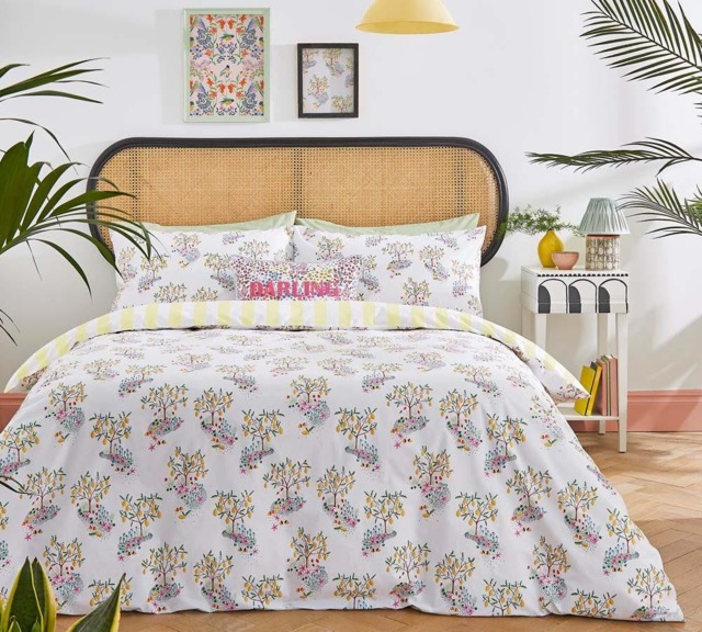 Rackhams Cath Kidston Lemon Trees White Duvet Cover Set - Single - image 1