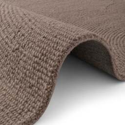 Rackhams Eleni Wool Rug – Natural Brown Colour - Ø 200 cm - thumbnail 4