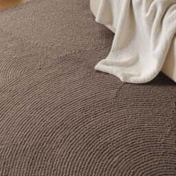 Rackhams Eleni Wool Rug – Natural Brown Colour - Ø 200 cm - thumbnail 5