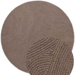 Rackhams Eleni Wool Rug – Natural Brown Colour - Ø 200 cm