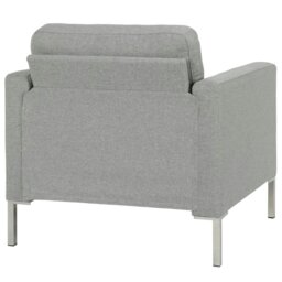 Rackhams Fabry Armchair in Fabric Grey with Steel Legs - thumbnail 4