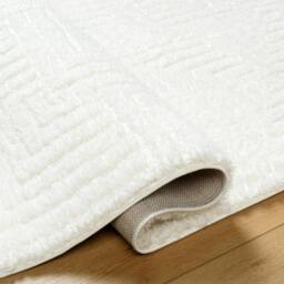 Rackhams Nomadic-Shaggy Ivory Modern Graphic Soft Plush Pile Rug - 160 x 213 cm - thumbnail 4