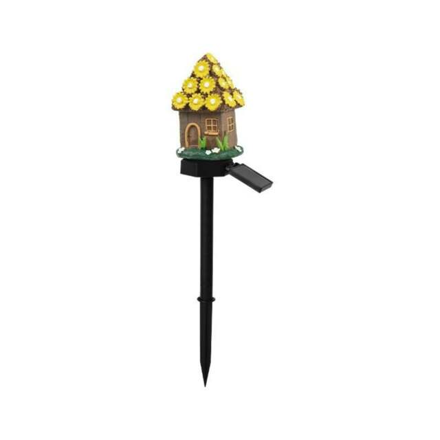 Rackhams Solar-Powered Resin Cartoon House Ground Lights - Style 3 - image 1