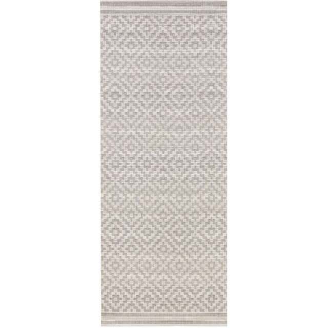 Rackhams Indoor - Outdoor Cream Raute Rug - 80X200 cm - image 1