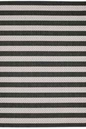 Rackhams County Stripe Black Rug – Indoor & Outdoor - 120X170 cm - thumbnail 1