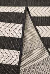 Rackhams County Stripe Black Rug – Indoor & Outdoor - 120X170 cm - thumbnail 3