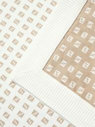 Rackhams Fendi Baby Cotton Blanket in Beige - Beige - One size - thumbnail 3