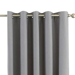Rackhams Eclipse Blackout Eyelet Curtains - Silver - 46 x 54in (117 x 137cm) - Silver - 100% Polyester
