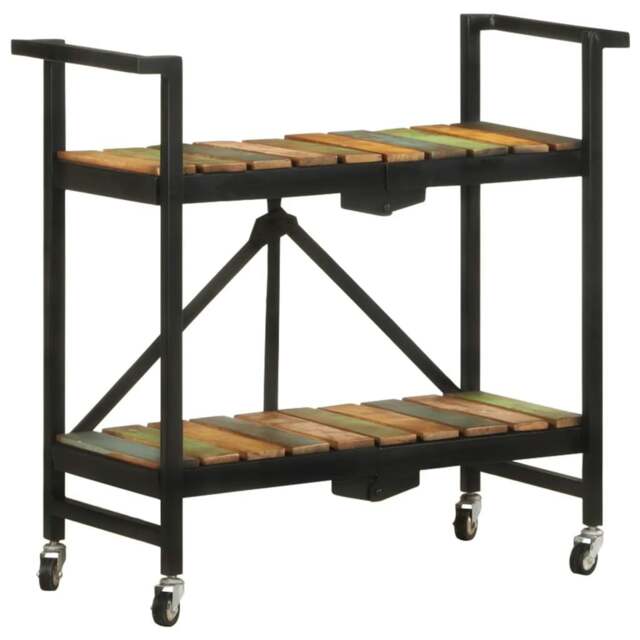 Rackhams Kitchen Trolley 87x36x81 cm Solid Reclaimed Wood