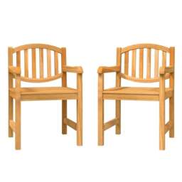 Rackhams Garden Chairs 2 pcs 58x59x88 cm Solid Wood Teak - thumbnail 2