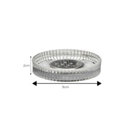 Rackhams Regent Ribbed Glass Chrome Soap Dish - thumbnail 2