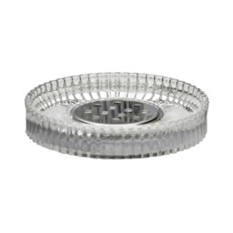 Rackhams Regent Ribbed Glass Chrome Soap Dish - thumbnail 3