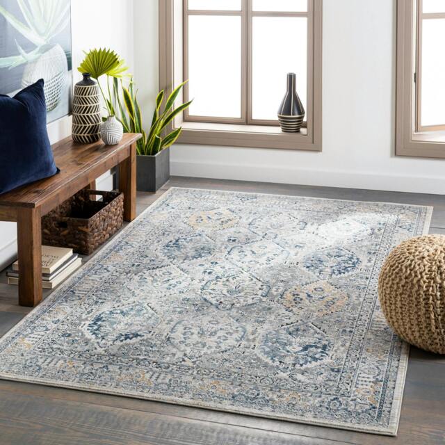 Rackhams Jolie-Vintage Grey Blue Ivory Brown Traditional Boho Rug - 160 x 220 cm - image 1