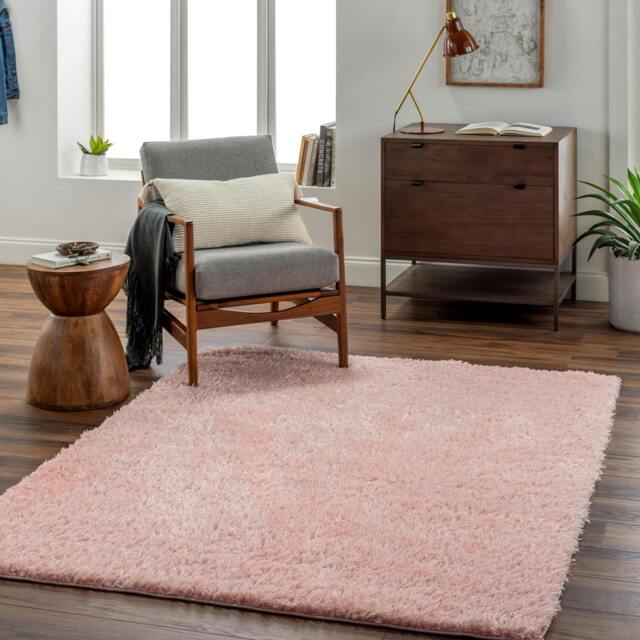 Rackhams Moda Shag-Solid Color Pink Plush Soft Pile Rug - 120 x 180 cm - image 1