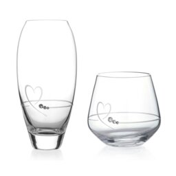 Rackhams Petit Heart Gift Bundle - Vase & TeaLight Holder