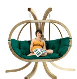 Rackhams Globo Royal Double Hanging Egg Chair - Verde Green - thumbnail 5