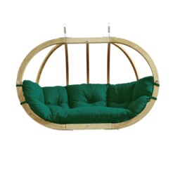 Rackhams Globo Royal Double Hanging Egg Chair - Verde Green - thumbnail 1