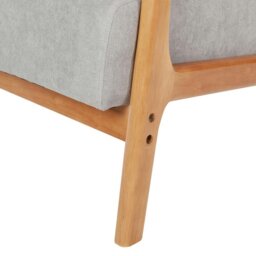 Rackhams Wood Single Sofa Lounge Chair with Cushion - Light Wood - thumbnail 6