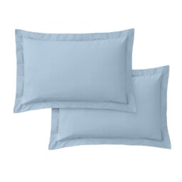 Rackhams 200 Thread Count Cotton Percale Oxford Pillowcase Pair - Blue - 50x75cm (x2) - thumbnail 5