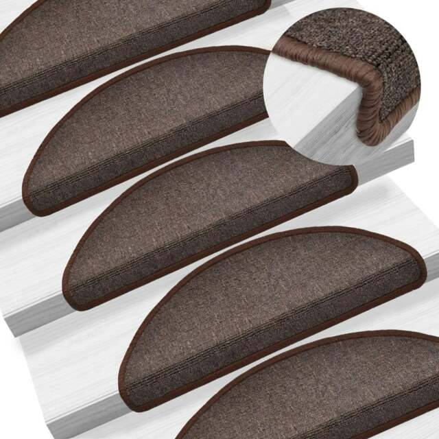 Rackhams Stair Mats 10 pcs 65x24x4 cm Coffee Brown