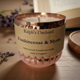 Rackhams Frankincense & Myrrh Scented Candle - Decorative Copper