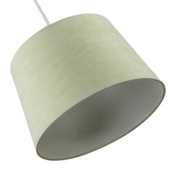 Rackhams Olive Green Velvet 12 Inch Drum Lamp Shade with White Cotton Inner - thumbnail 5