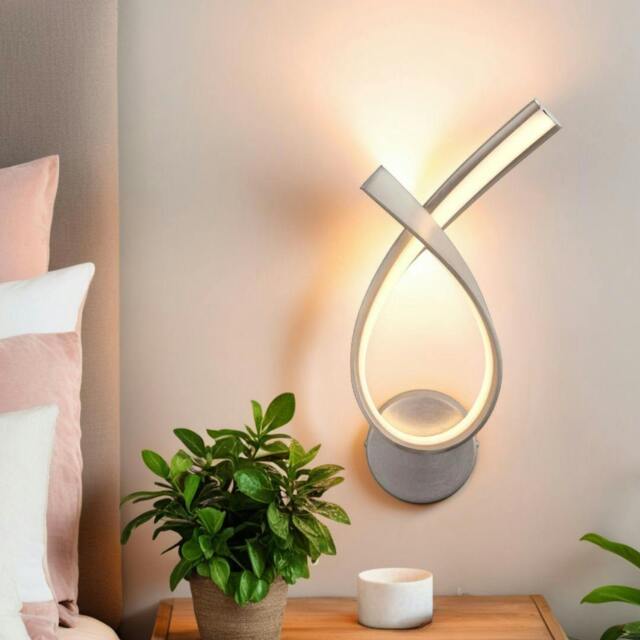 Rackhams Jetta Satin Nickel LED Wall Light - image 1