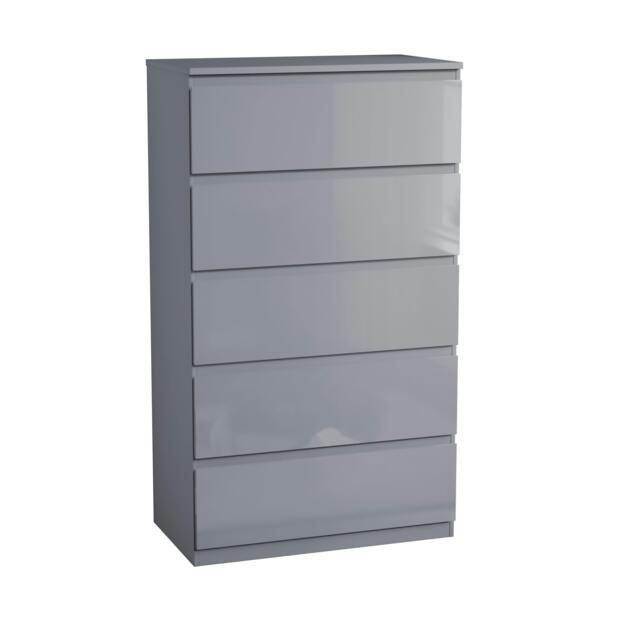 Rackhams Glinton 5 Drawer Chest, Black - Grey - image 1
