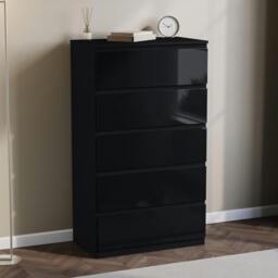 Rackhams Glinton 5 Drawer Chest, Black - Grey - thumbnail 3