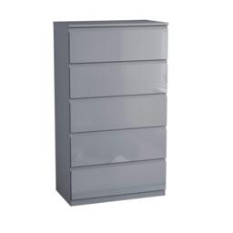 Rackhams Glinton 5 Drawer Chest, Black - Grey - thumbnail 1