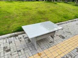 Rackhams Light Grey Rattan Outdoor Garden furniture Set Rectangular Table and 6 Chairs Set with Seat Cushion - thumbnail 4