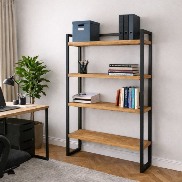 Rackhams Oak Bookcase - 80cm wide
