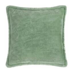 Rackhams Kallu Faux Fur Cushion Cover - Frosted Green - 45cm x 45cm - Frosted Green - 100% Polyester