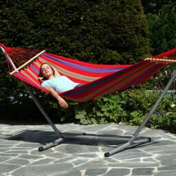 Rackhams Aruba Cayenne Hammock - Hammock and Metal Stand - thumbnail 3