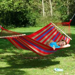 Rackhams Aruba Cayenne Hammock - Hammock and Metal Stand