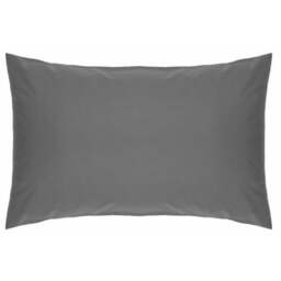 Rackhams Easycare Percale Housewife Pillowcase - Grey - One Size - Grey - 50% Cotton/50% Polyester - thumbnail 1