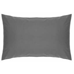 Rackhams Easycare Percale Housewife Pillowcase - Grey - One Size - Grey - 50% Cotton/50% Polyester - thumbnail 2