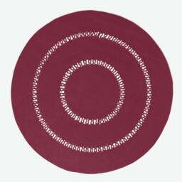 Rackhams Crochet Braided Rug - Plum - 120 cm Round
