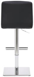 Rackhams Luscious Deluxe Real Leather Breakfast Bar Stool, Chrome Footrest, Adjustable Swivel Gas Lift, Home Bar & Kitchen Barstool, Black - thumbnail 5