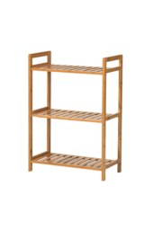 Rackhams 3 Tier Wood Audriel Bookcase - Brown - thumbnail 5