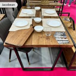 Rackhams Sleek & Slender Reclaimed Dining Table - 160 - 100 - thumbnail 3