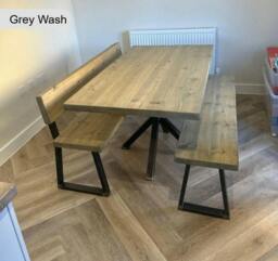 Rackhams Sleek & Slender Reclaimed Dining Table - 160 - 100 - thumbnail 5