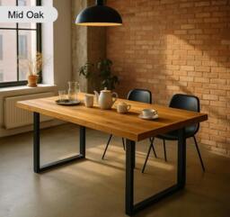 Rackhams Sleek & Slender Reclaimed Dining Table - 160 - 100 - thumbnail 4