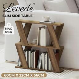 Rackhams 22cm Slim Side Table Narrow Sofa End Table for Living Room Small Spaces - thumbnail 2