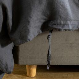 Rackhams Midnight Grey French Linen Duvet Cover - King - thumbnail 5