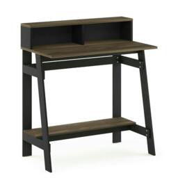 Rackhams Simplistic A Frame Computer Desk, Columbia Walnut Crafted for Practical Use and Stylish Living Spaces - thumbnail 3