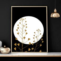 Rackhams Black wall art for living room - set of 3 wall art prints - A4 8.27 x 11.69 in / 21 x 29.7 cm - Satin Photo paper 280 gsm - White Frame - thumbnail 4