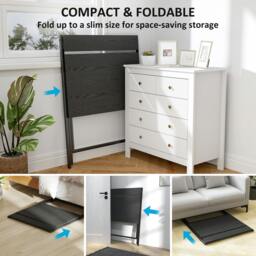 Rackhams 81.5 cm Folding Computer Desk for Small Spaces Bedroom, Black - thumbnail 4