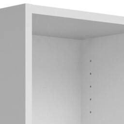 Rackhams Basic Low Narrow Display Cabinet in White (2 Shelves) with Glass Oak Door - Matt - Oak & White  - W 40.6 X  H 107.2 X  D 26.7cm - thumbnail 5