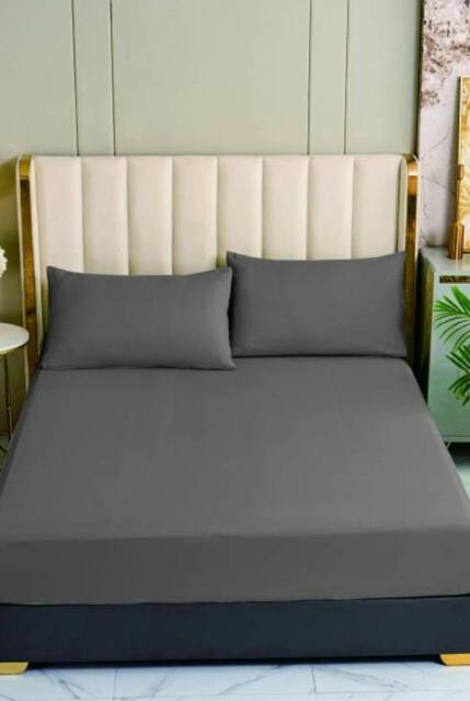 Rackhams 100% Egyptian Cotton Grey Fitted Sheet - Single